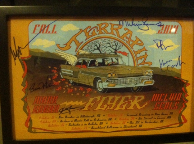 A print autographed by members of Terrapin Flyer.